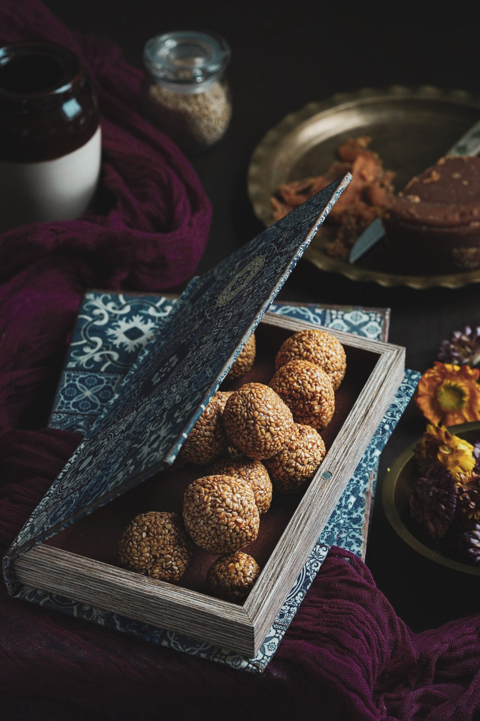 brown cookies on brown wooden tray